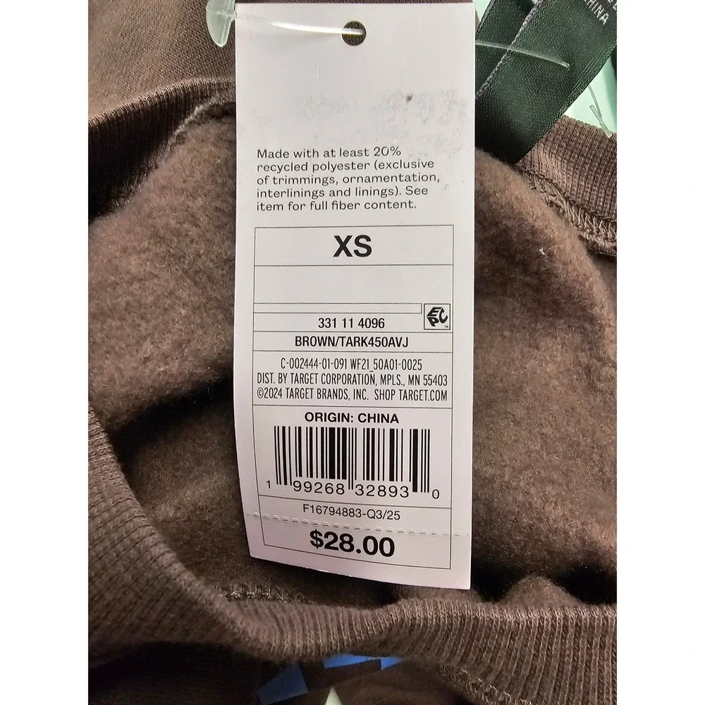 Wild Fable Arizona 97 Graphic Sweatshirt Brown Crewneck XS New 331114096 - Picture 3 of 7